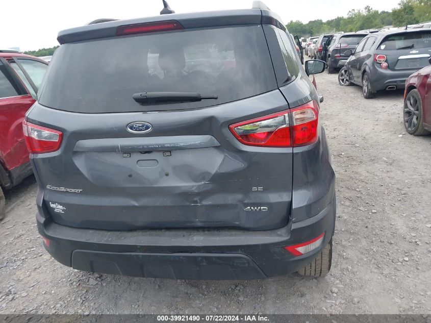 2019 Ford Ecosport Se VIN: MAJ6S3GL1KC277849 Lot: 39921490