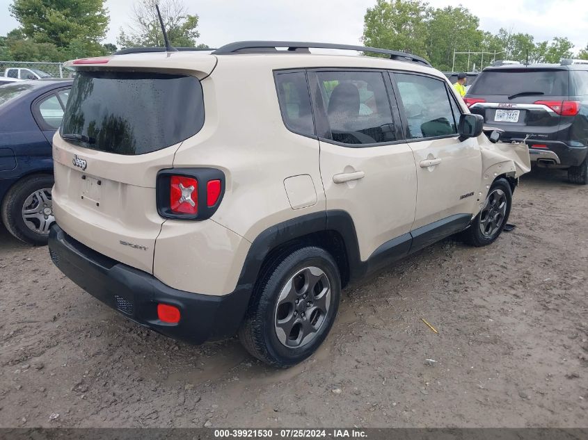 2016 Jeep Renegade Sport VIN: ZACCJAAT9GPE32227 Lot: 39921530