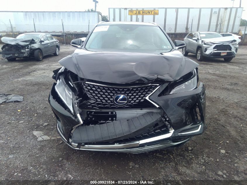 2021 Lexus Rx 450Hl VIN: JTJHGKFA9M2016330 Lot: 39921534