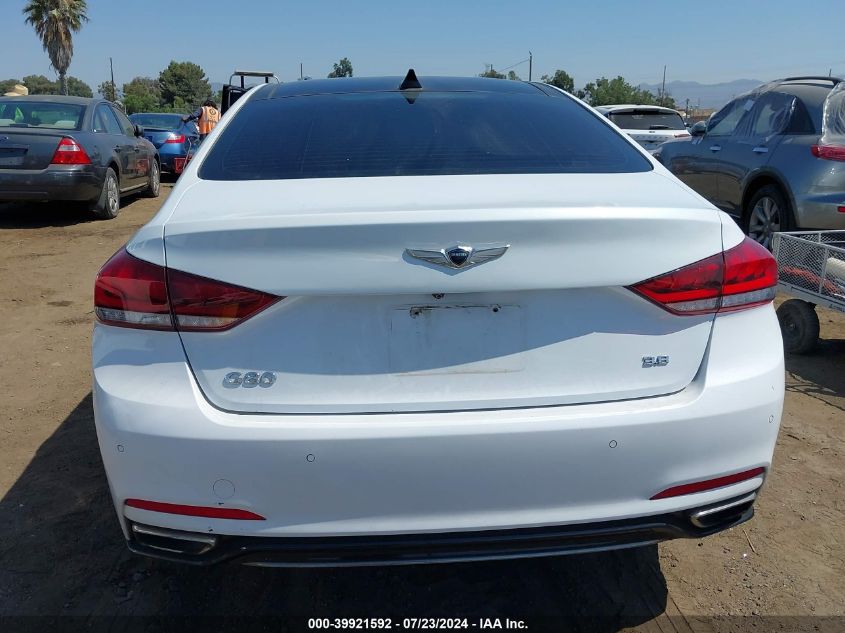 2018 Genesis G80 3.8 VIN: KMHGN4JE1JU225986 Lot: 39921592