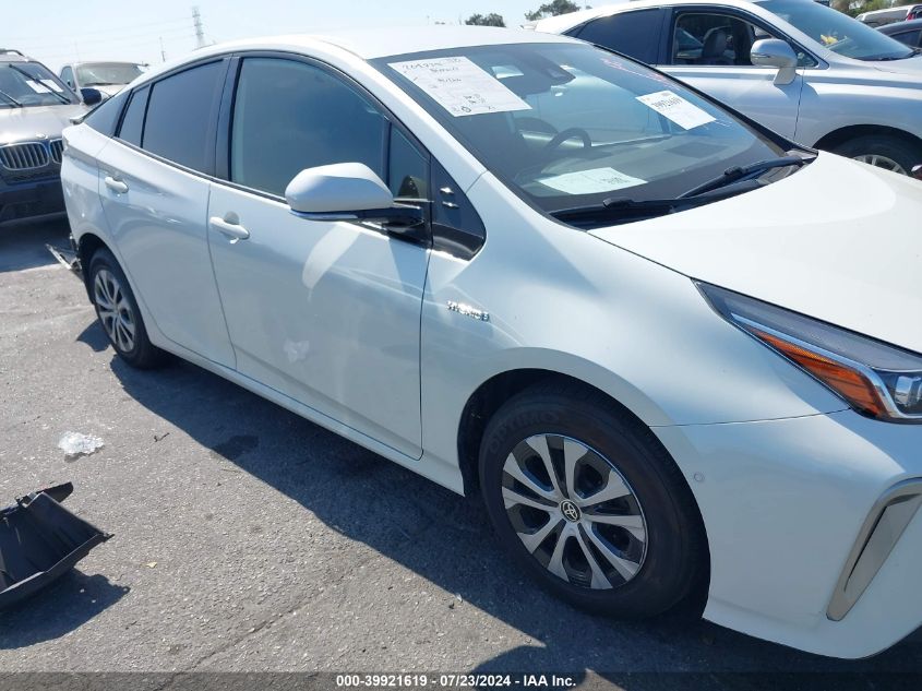 2020 Toyota Prius Le Awd-E VIN: JTDL9RFU5L3016196 Lot: 39921619