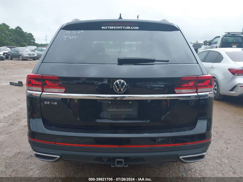 2021 Volkswagen Atlas 3.6L V6 Se W/Technology VIN: 1V2JR2CA2MC549647 Lot: 39921705