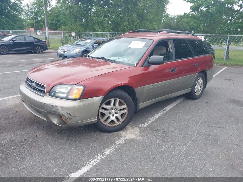 2004 Subaru Outback VIN: 4S3BH675347621638 Lot: 39921779