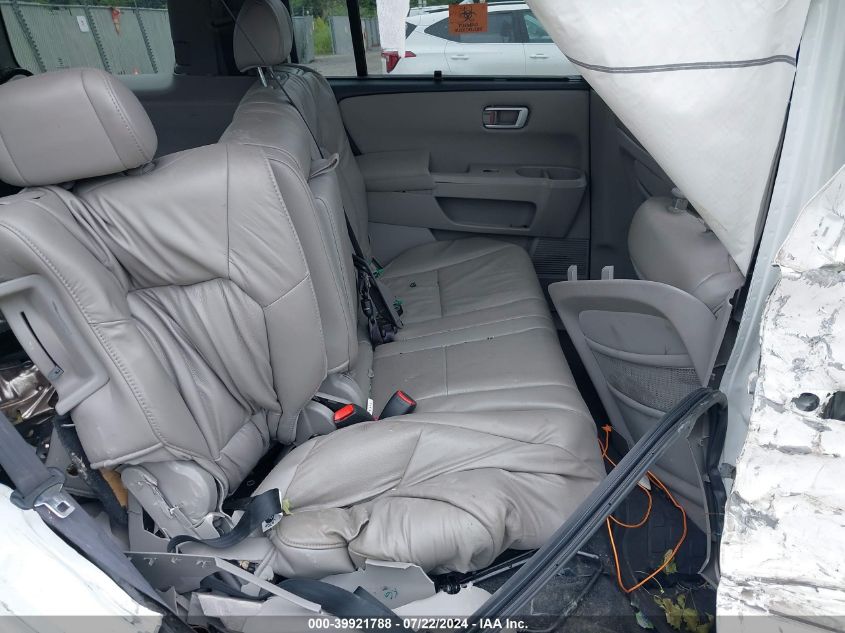 2011 Honda Pilot Touring VIN: 5FNYF4H91BB025876 Lot: 39921788