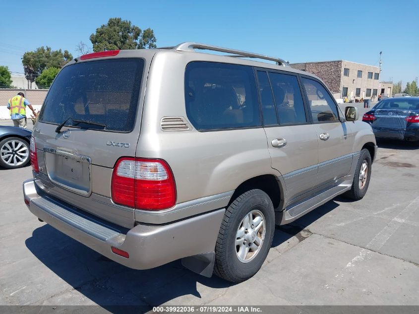 2000 Lexus Lx 470 VIN: JT6HT00W2Y0091175 Lot: 39922036