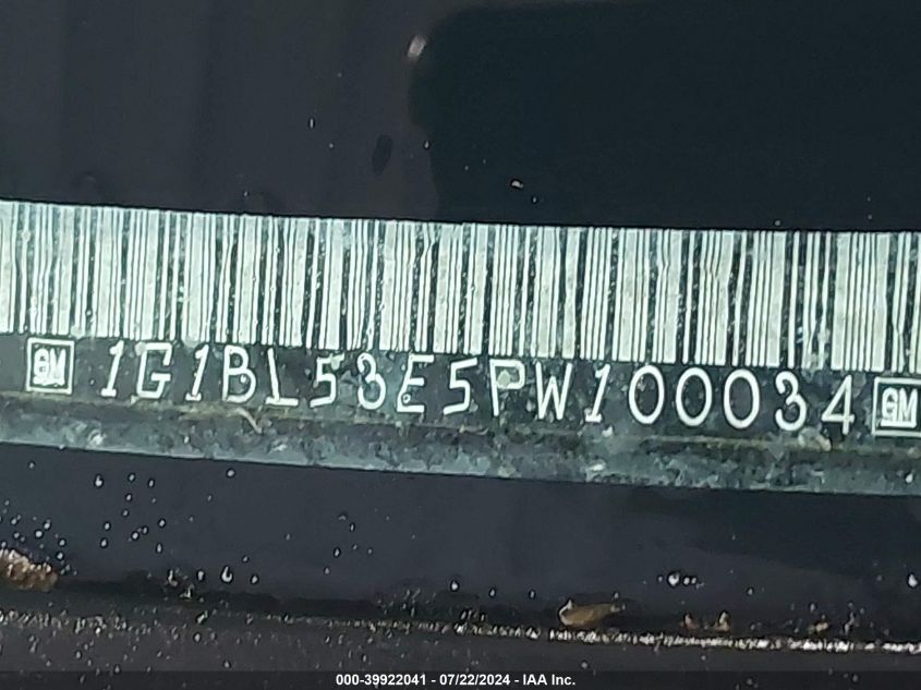 1993 Chevrolet Caprice Classic VIN: 1G1BL53E5PW100034 Lot: 39922041