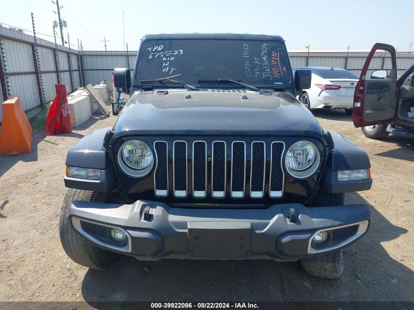 2018 Jeep Wrangler Unlimited Sahara 4X4 VIN: 1C4HJXEG9JW306904 Lot: 39922086