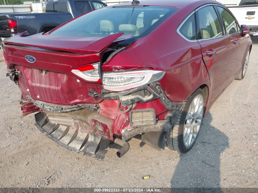 2014 Ford Fusion Titanium VIN: 3FA6P0K98ER282595 Lot: 39922333