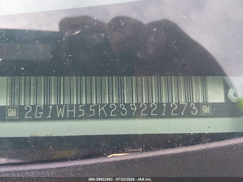 2003 Chevrolet Impala Ls VIN: 2G1WH55K239221273 Lot: 39922563
