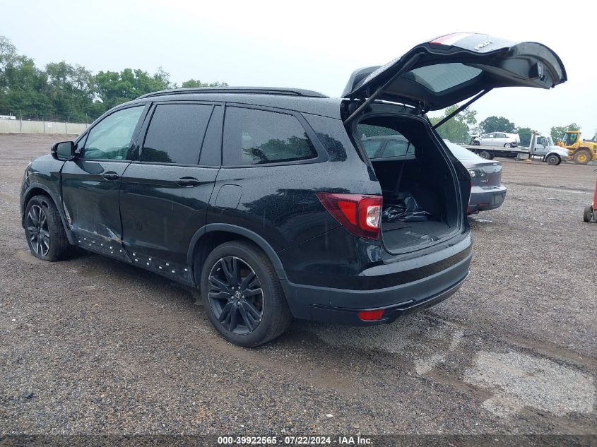 2020 Honda Pilot Awd Black Edition VIN: 5FNYF6H75LB062165 Lot: 39922565