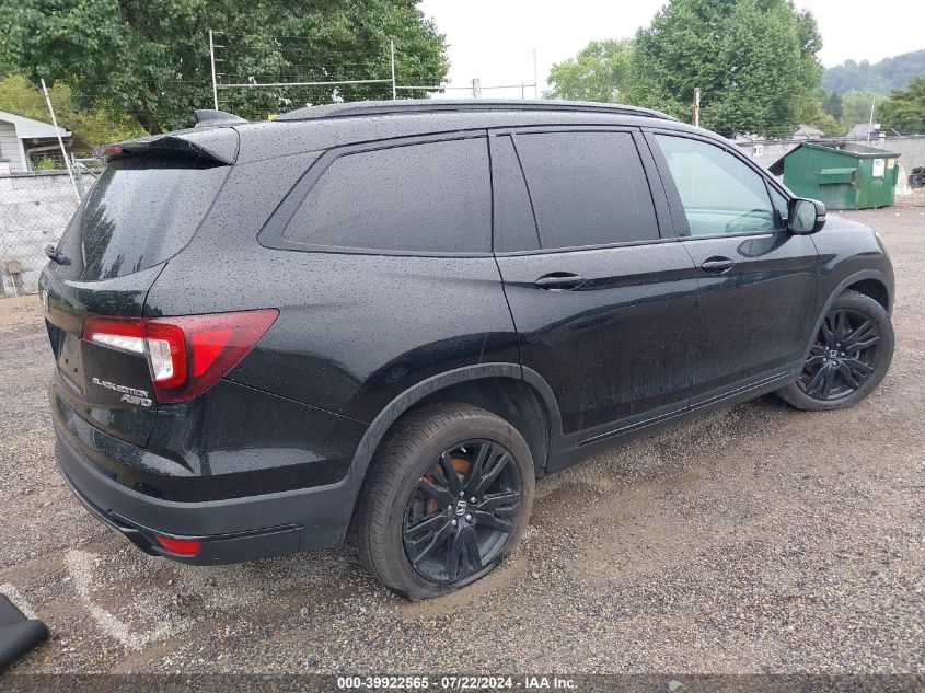 2020 Honda Pilot Awd Black Edition VIN: 5FNYF6H75LB062165 Lot: 39922565