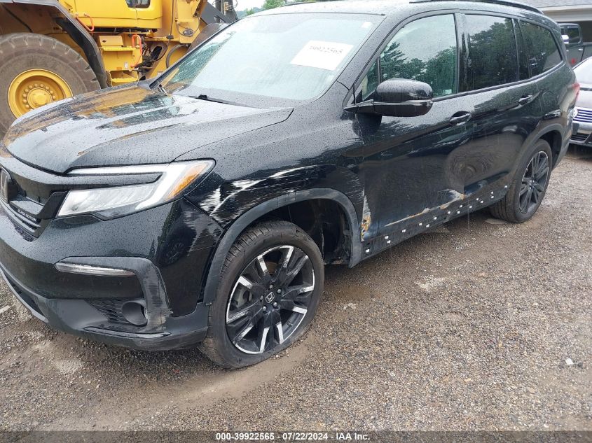 2020 Honda Pilot Awd Black Edition VIN: 5FNYF6H75LB062165 Lot: 39922565