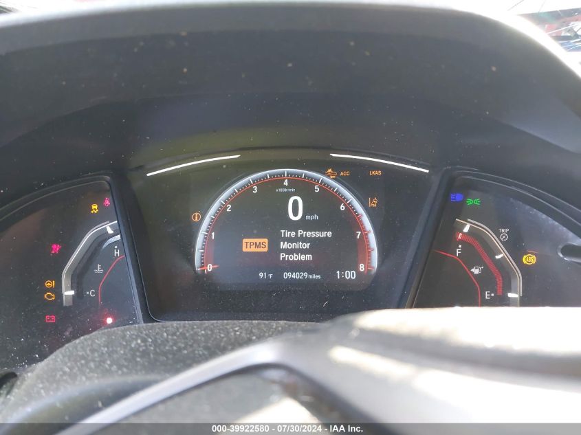 2019 Honda Civic Sport VIN: SHHFK7G4XKU208380 Lot: 39922580