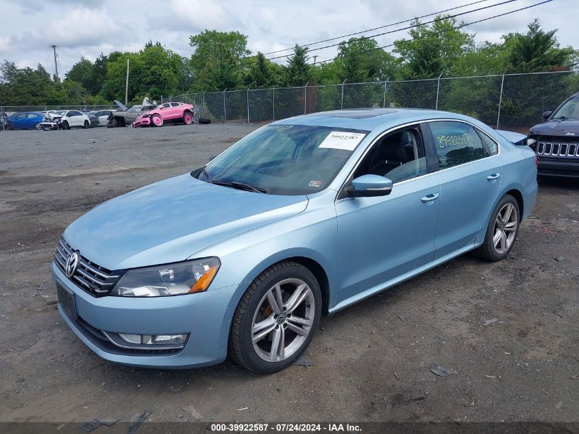 2012 Volkswagen Passat 3.6L V6 Se VIN: 1VWBM7A30CC077305 Lot: 39922587