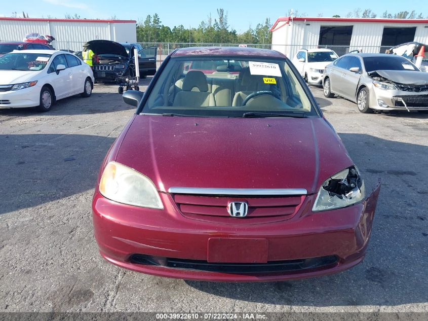 2003 Honda Civic Lx VIN: 2HGES16583H530694 Lot: 39922610