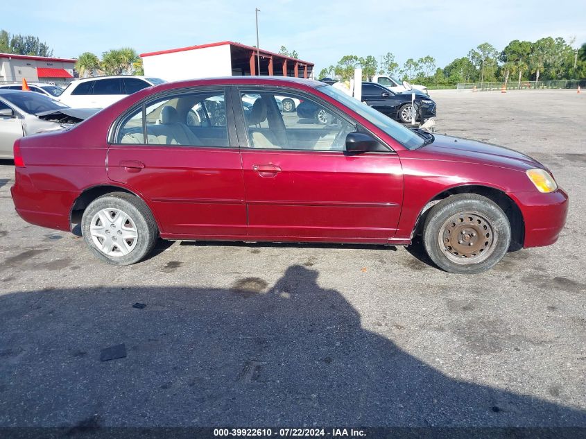 2003 Honda Civic Lx VIN: 2HGES16583H530694 Lot: 39922610