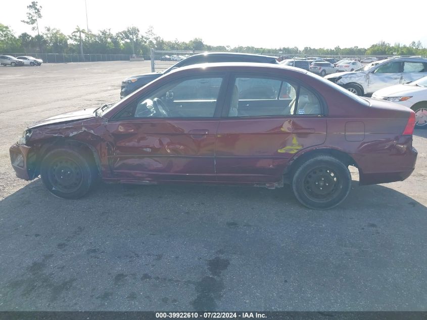 2003 Honda Civic Lx VIN: 2HGES16583H530694 Lot: 39922610