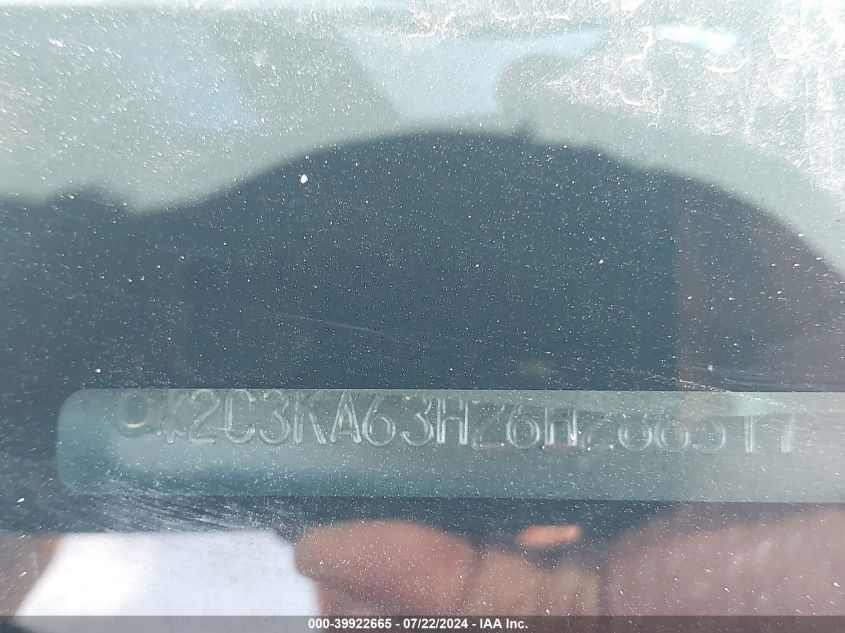 2006 Chrysler 300C VIN: 2C3KA63H26H286517 Lot: 39922665