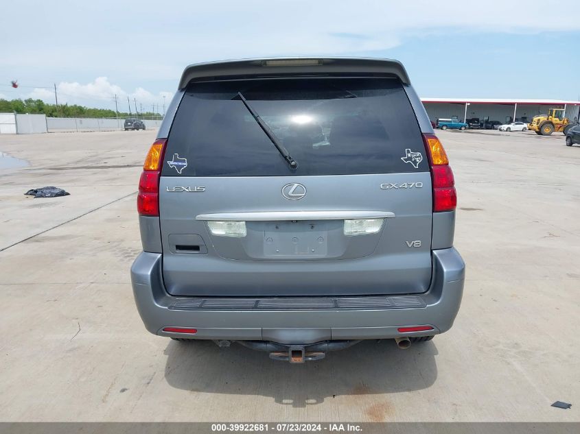 2004 Lexus Gx 470 VIN: JTJBT20X640056746 Lot: 39922681