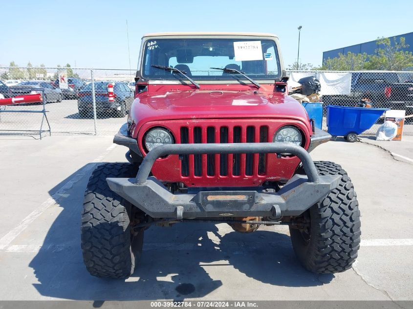 1998 Jeep Wrangler Se VIN: 1J4FY29P2WP707514 Lot: 39922784