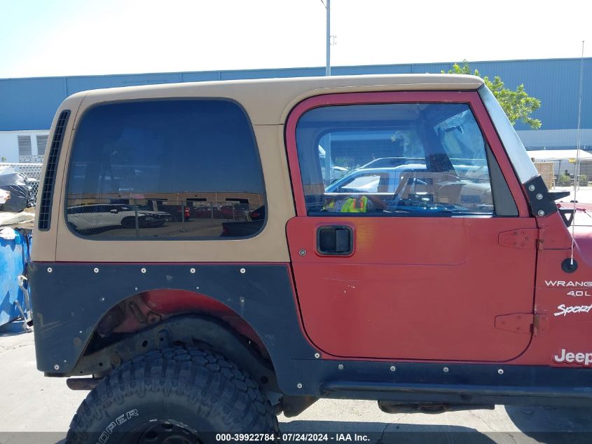 1998 Jeep Wrangler Se VIN: 1J4FY29P2WP707514 Lot: 39922784