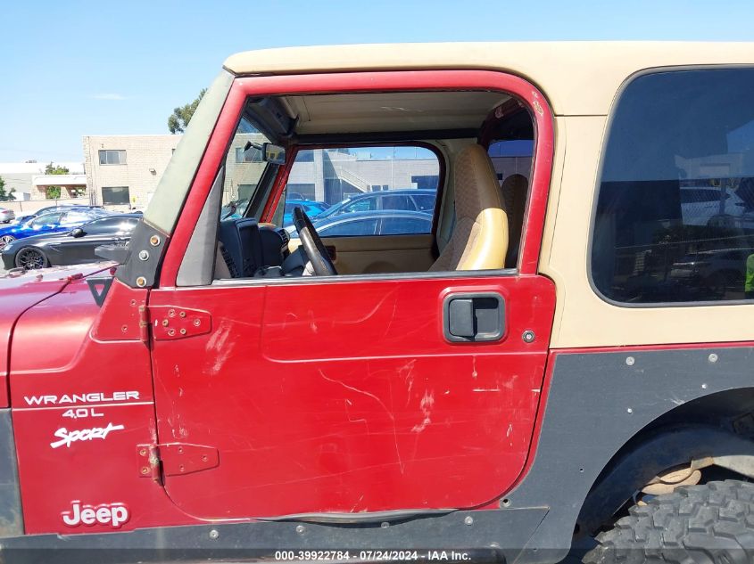 1998 Jeep Wrangler Se VIN: 1J4FY29P2WP707514 Lot: 39922784