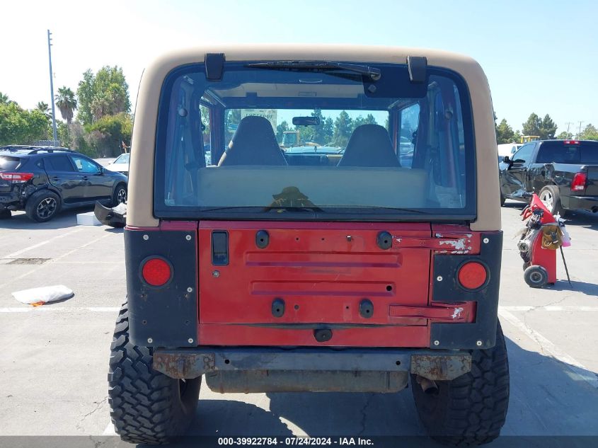 1998 Jeep Wrangler Se VIN: 1J4FY29P2WP707514 Lot: 39922784