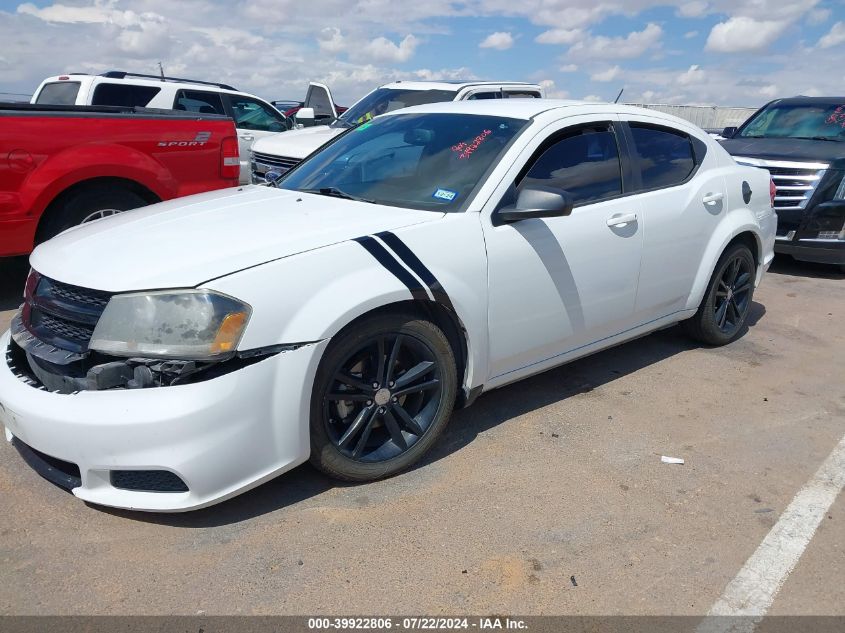 2014 Dodge Avenger Se VIN: 1C3CDZAG9EN116474 Lot: 39922806