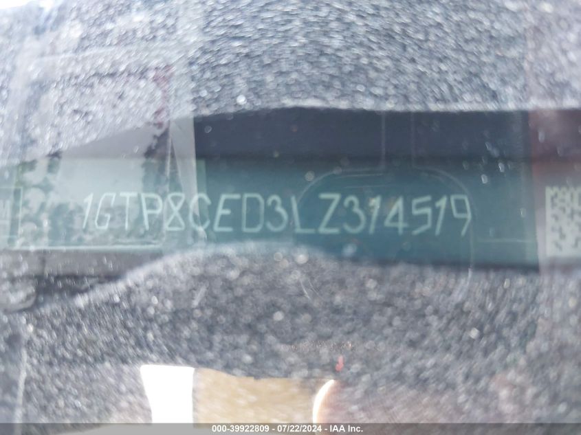 2020 GMC Sierra 1500 2Wd Short Box Elevation VIN: 1GTP8CED3LZ314519 Lot: 39922809
