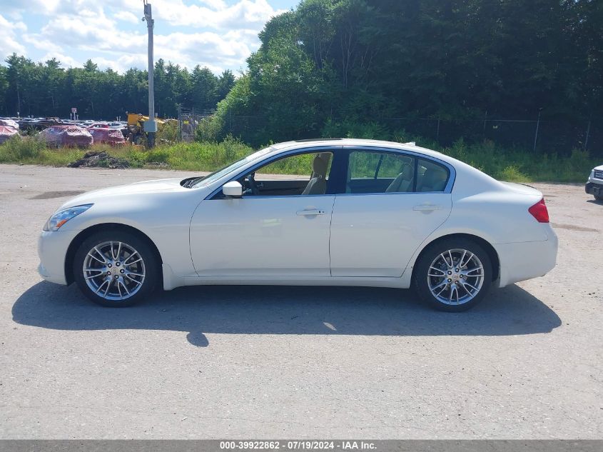 2011 Infiniti G37X VIN: JN1CV6AR0BM402212 Lot: 39922862