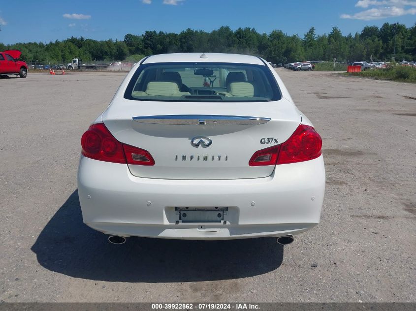 2011 Infiniti G37X VIN: JN1CV6AR0BM402212 Lot: 39922862