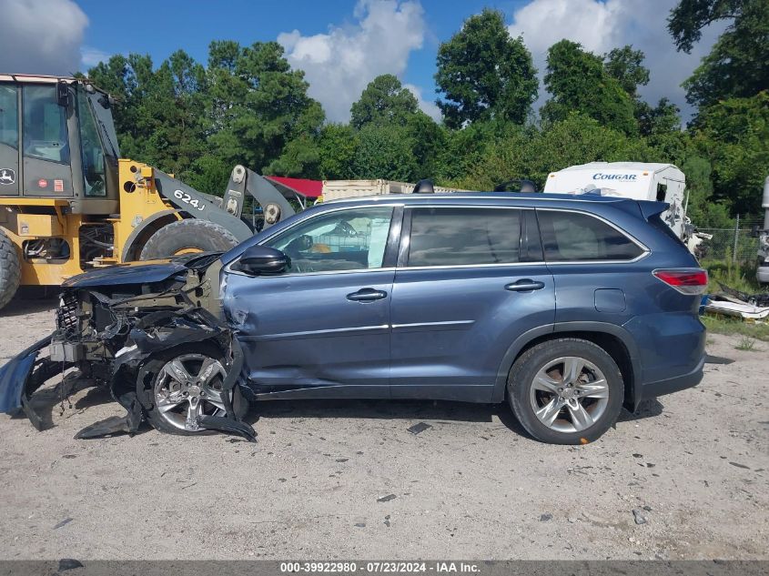 2015 Toyota Highlander Limited V6 VIN: 5TDDKRFH3FS196468 Lot: 39922980