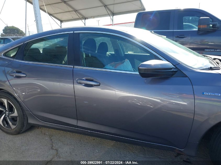 2022 Honda Insight Ex VIN: 19XZE4F5XNE002940 Lot: 39922991