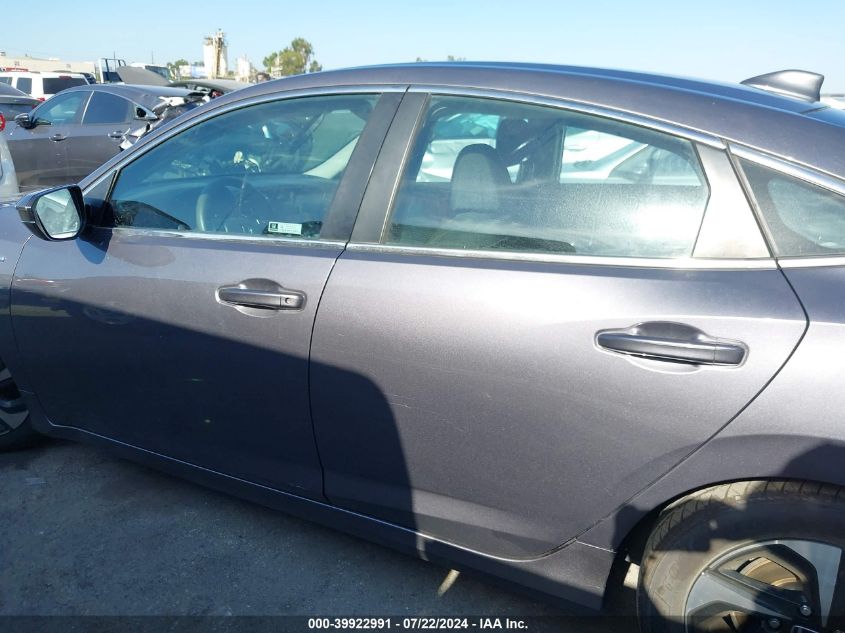 2022 Honda Insight Ex VIN: 19XZE4F5XNE002940 Lot: 39922991