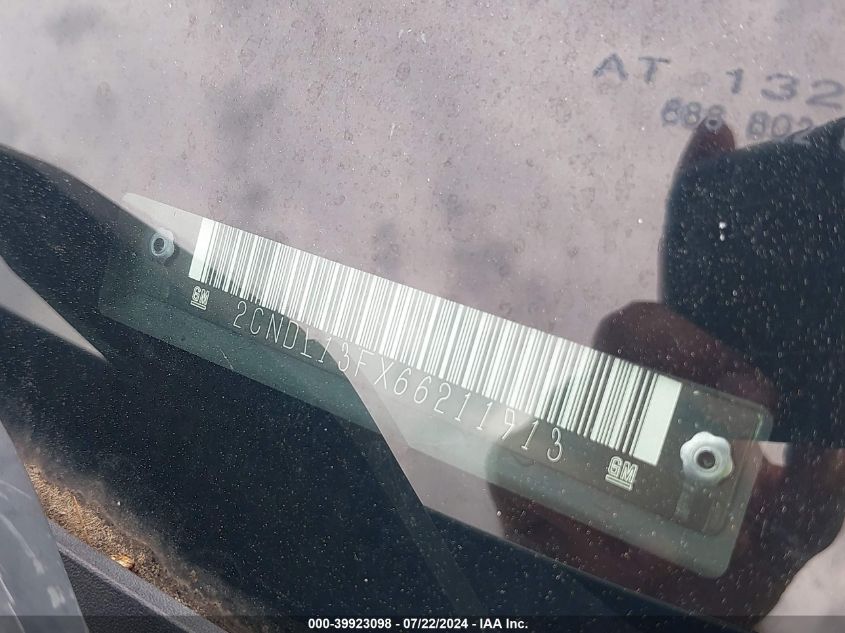 2006 Chevrolet Equinox Ls VIN: 2CNDL13FX66211913 Lot: 39923098