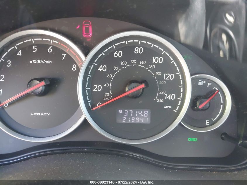 2006 Subaru Legacy 2.5I VIN: 4S3BL626666212492 Lot: 39923146