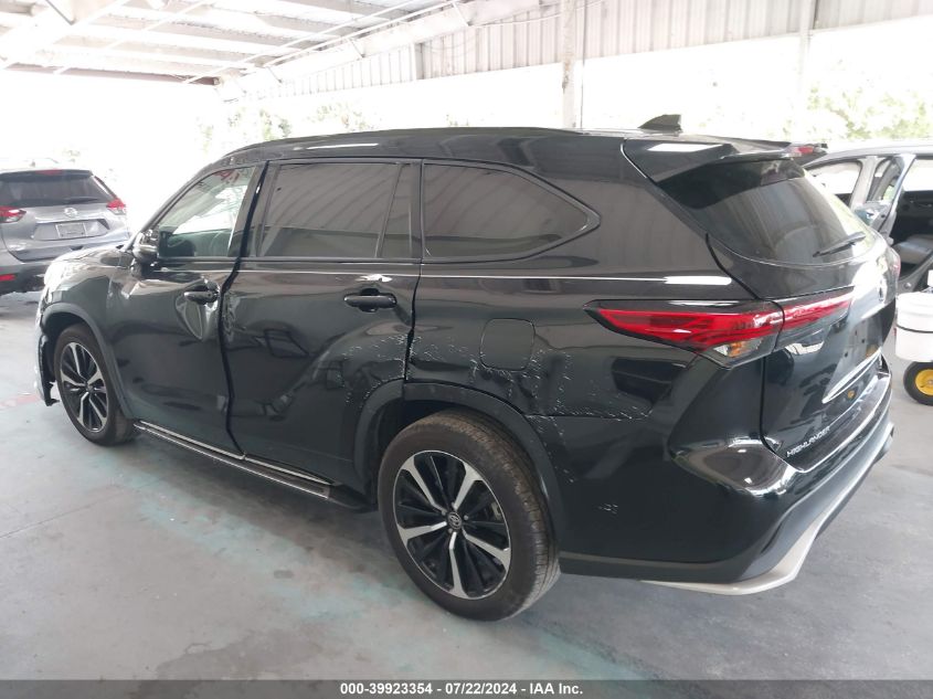 2022 Toyota Highlander Xse VIN: 5TDLZRAH7NS142829 Lot: 39923354