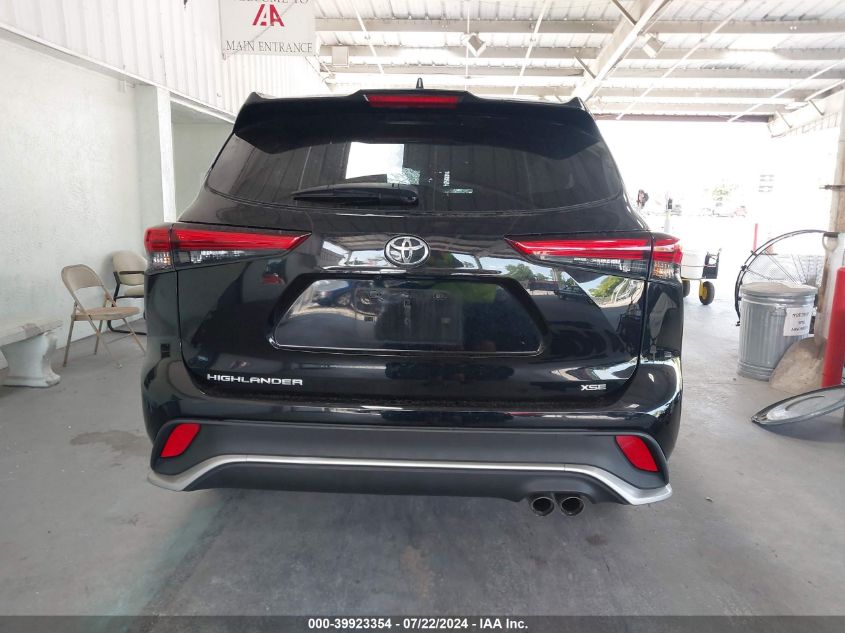 2022 Toyota Highlander Xse VIN: 5TDLZRAH7NS142829 Lot: 39923354