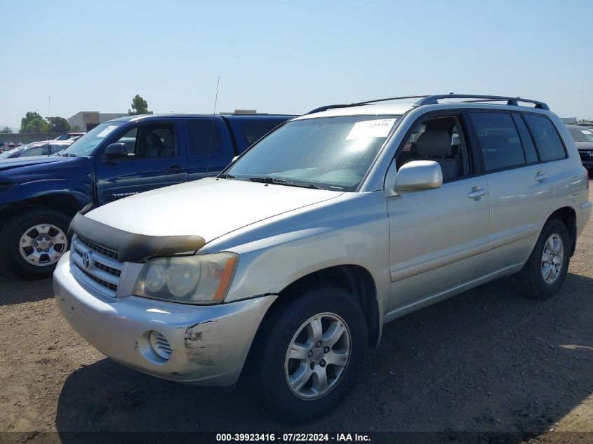 2003 Toyota Highlander V6 VIN: JTEGF21A230099033 Lot: 39923416