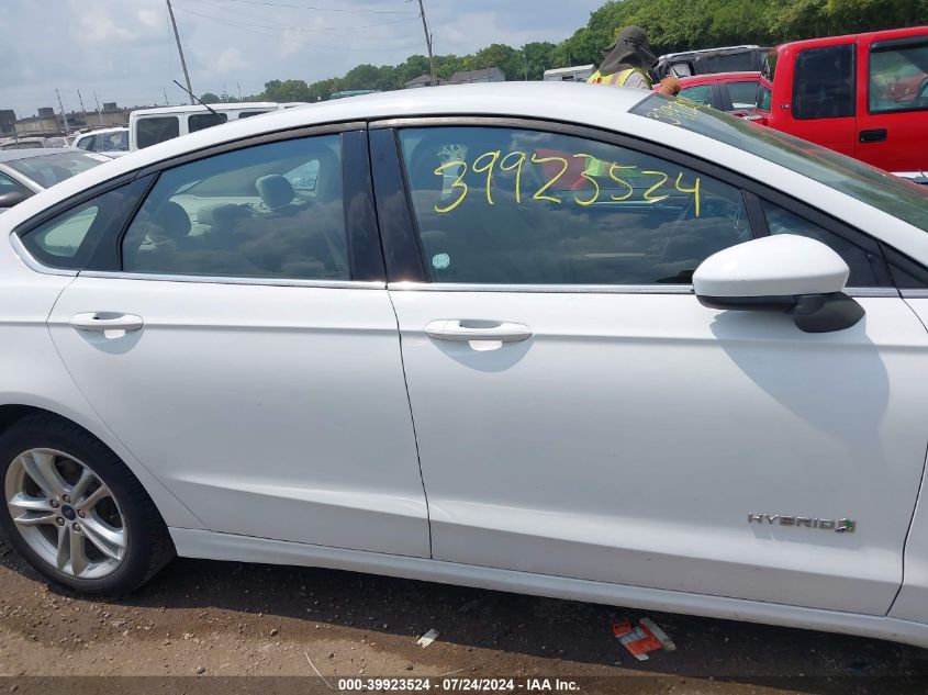 2018 Ford Fusion Hybrid Se VIN: 3FA6P0LU2JR198365 Lot: 39923524