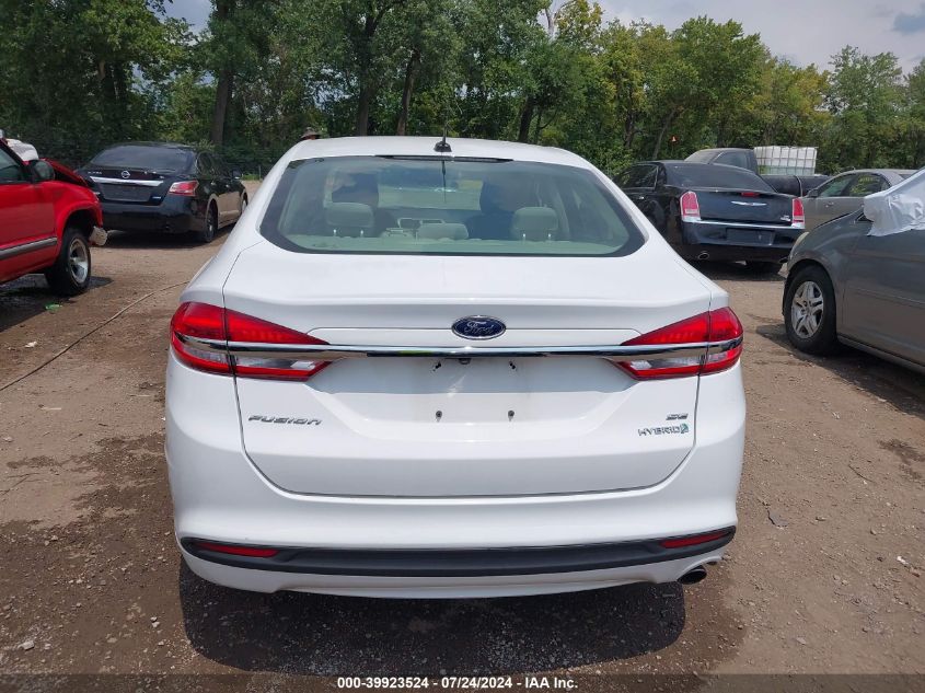 2018 Ford Fusion Hybrid Se VIN: 3FA6P0LU2JR198365 Lot: 39923524