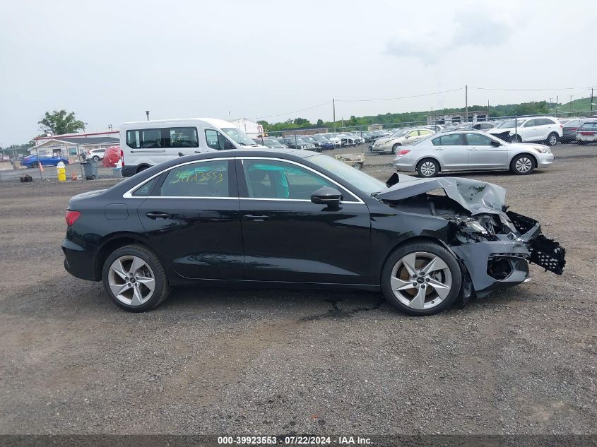 2022 Audi A3 Premium 40 Tfsi Quattro S Tronic VIN: WAUGUDGY8NA090390 Lot: 39923553