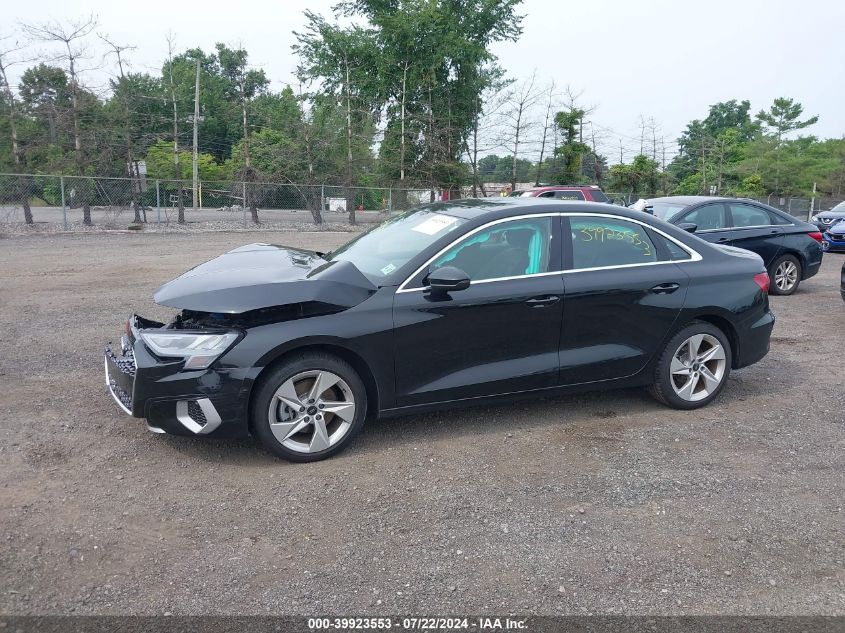 2022 Audi A3 Premium 40 Tfsi Quattro S Tronic VIN: WAUGUDGY8NA090390 Lot: 39923553