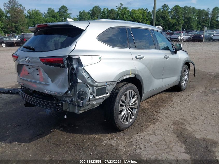 VIN 5TDFZRBH8MS148956 2021 Toyota Highlander, Platinum no.4