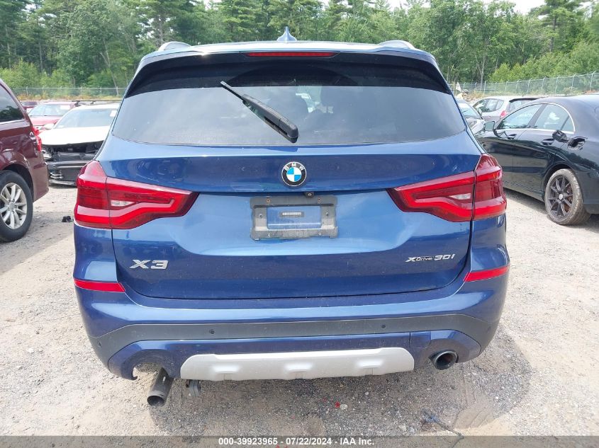 2019 BMW X3 xDrive30I VIN: 5UXTR9C50KLE16907 Lot: 39923965