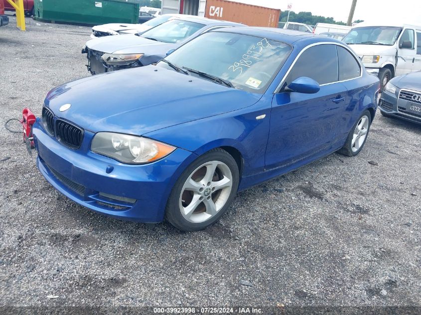 WBAUP93579VF49252 2009 BMW 128I