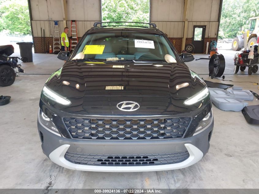 2022 Hyundai Kona Sel VIN: KM8K62AB2NU798824 Lot: 39924136