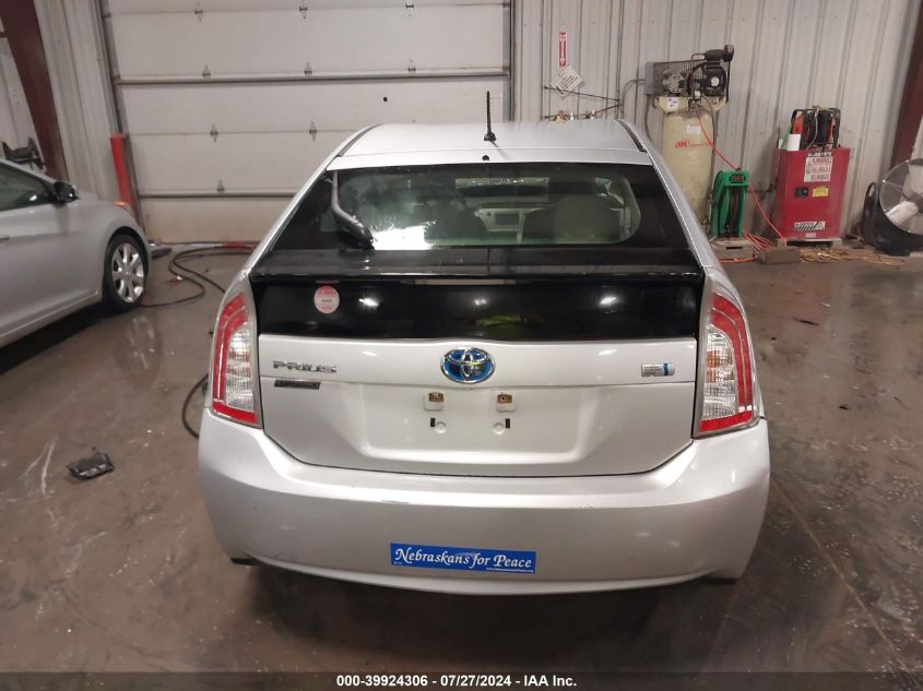 2014 Toyota Prius Two VIN: JTDKN3DU1E1752056 Lot: 39924306