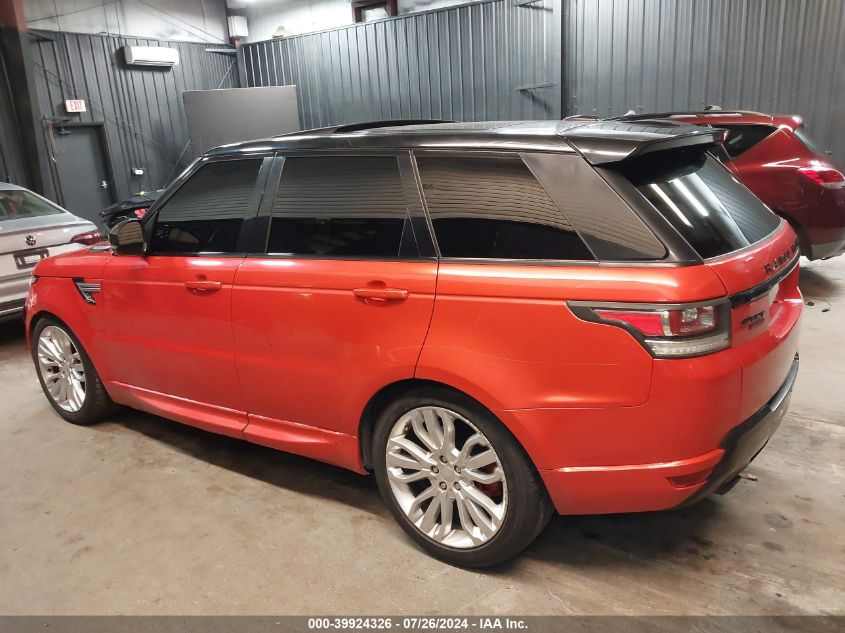 2015 Land Rover Range Rover Sport 3.0L V6 Supercharged Hse VIN: SALWR2VF5FA521249 Lot: 39924326