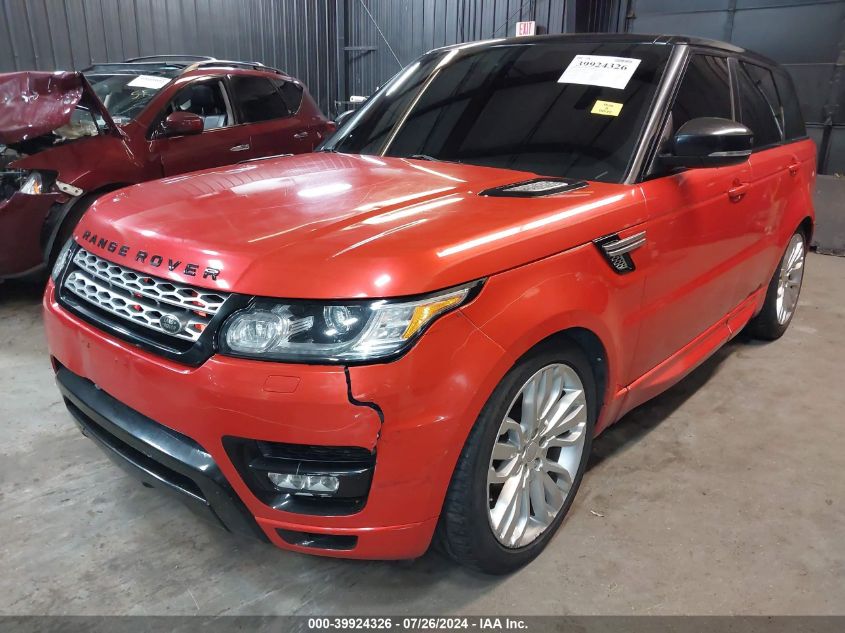 2015 Land Rover Range Rover Sport 3.0L V6 Supercharged Hse VIN: SALWR2VF5FA521249 Lot: 39924326